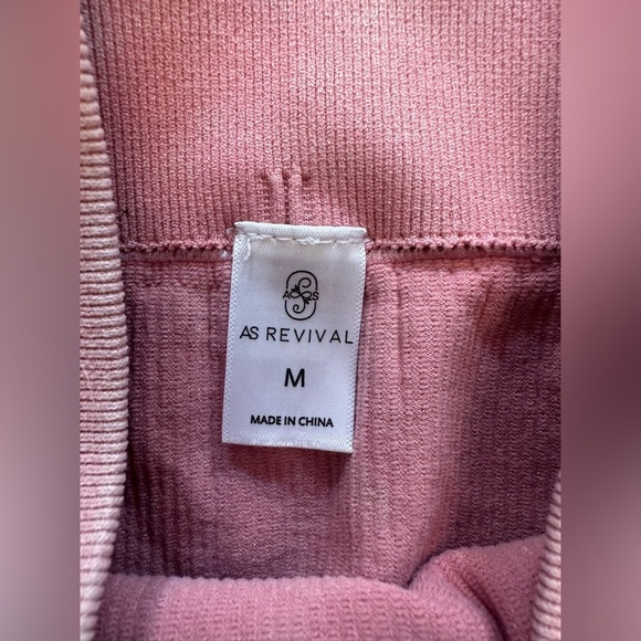 AS REVIVAL DUSTY PINK BIKER SHORTS - Size Medium SKU:306 - Picture 3 of 7